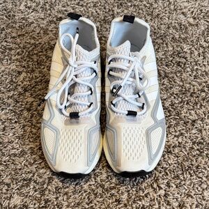 Adidas Black and White High-Top Sneakers